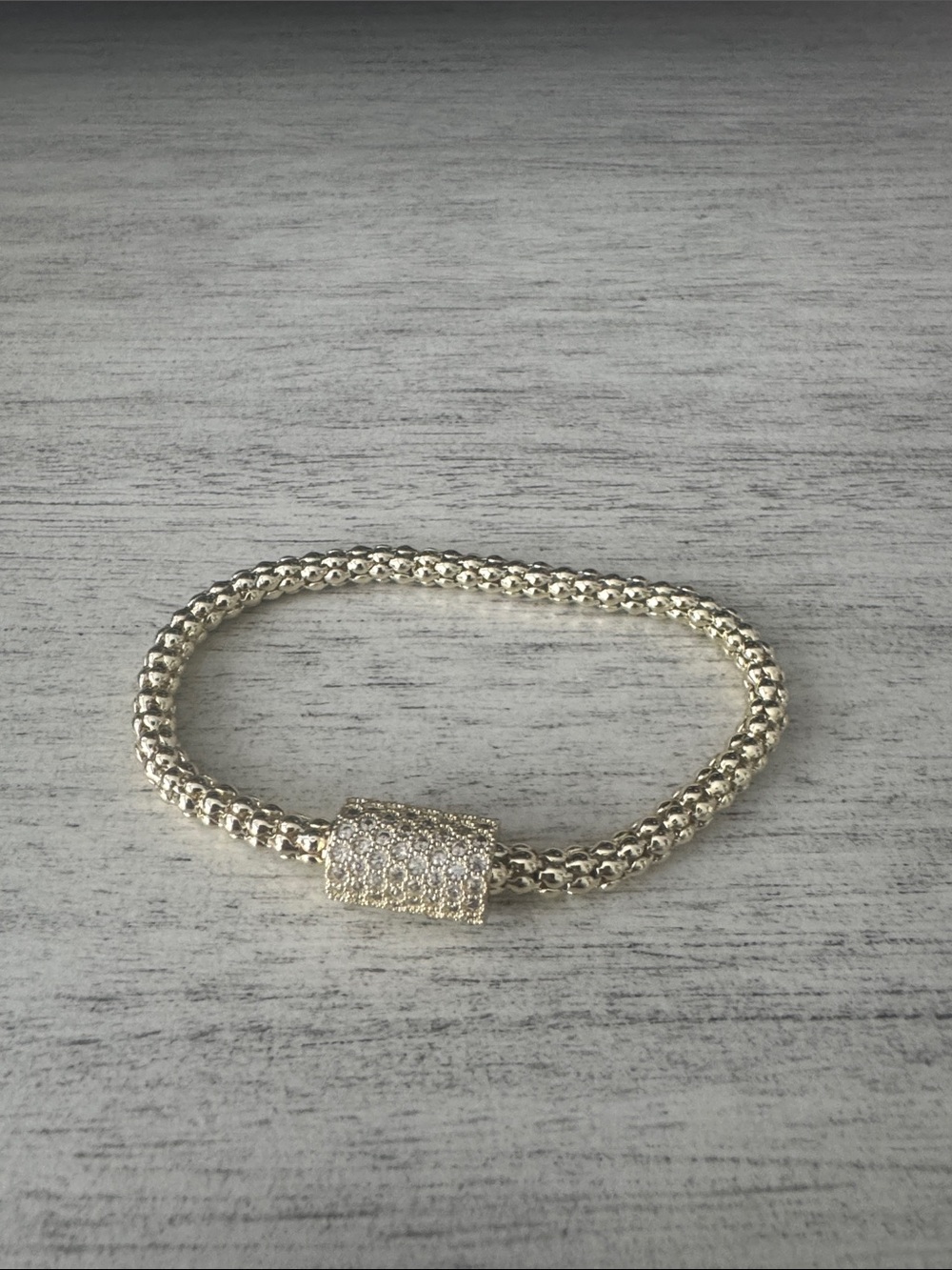 Pave Cylinder Silver Chain Bracelet - Women Jewelry